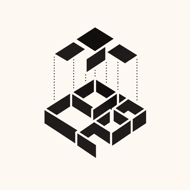 Abstract architectural assembly mark