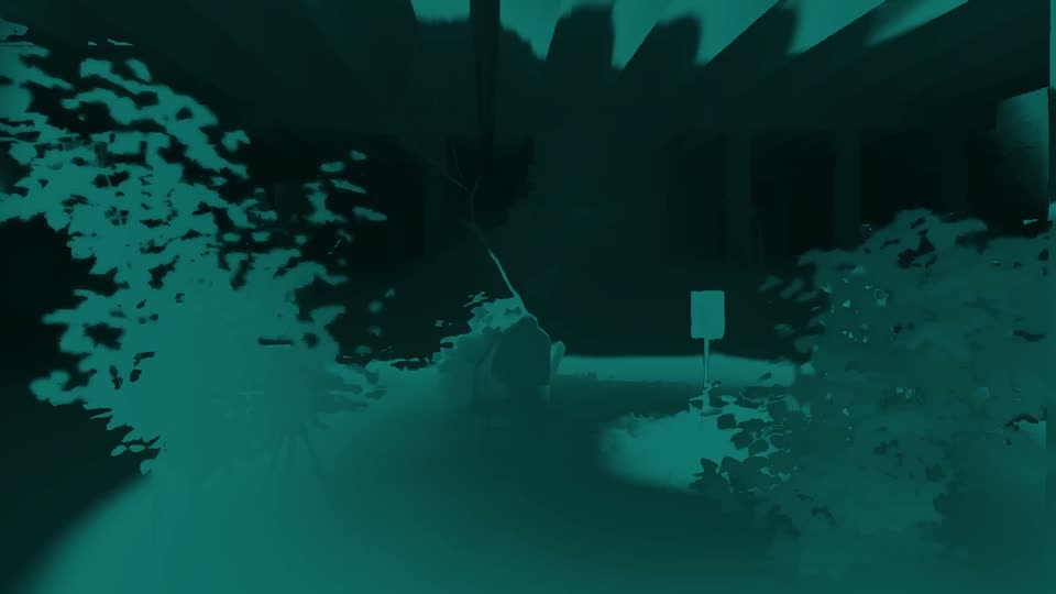 Depth colors moving through the underpass